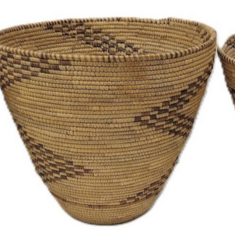 Three large coil baskets
